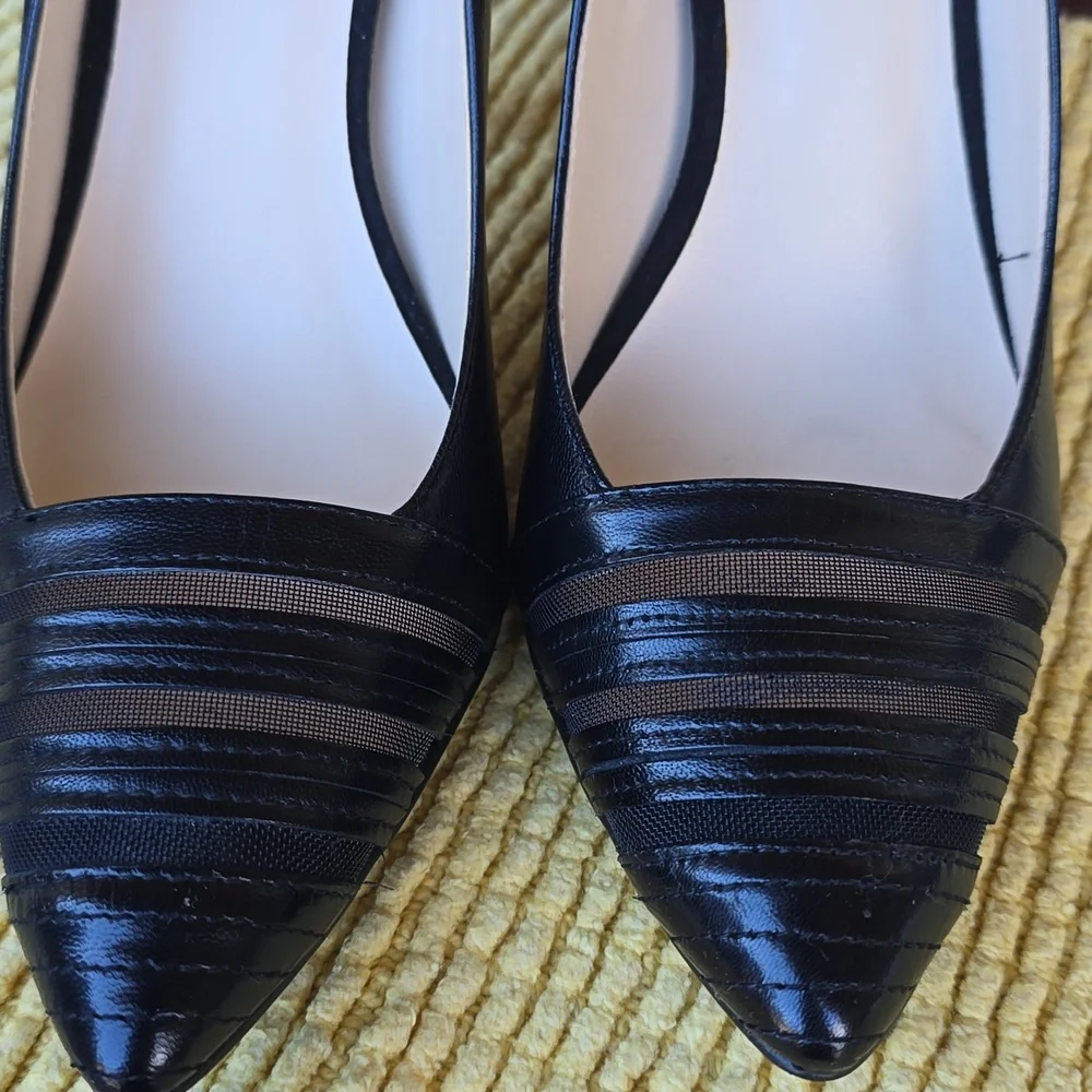 NINE WEST Black Leather Heels - Picture 10 of 10